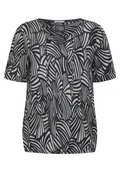 Принт на футболке Cecil, черный