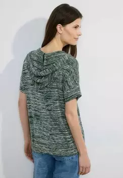 Принт на футболке Cecil, хаки