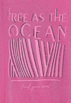 Принт на футболке Cecil, розовый