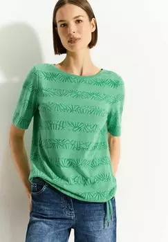 Принт на футболке Cecil, зеленый