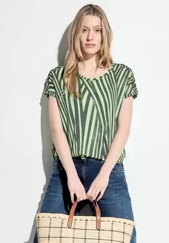 Принт на футболке Cecil, зеленый