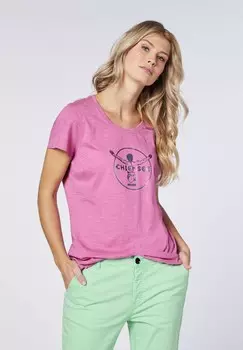 Принт на футболке Chiemsee, розовый