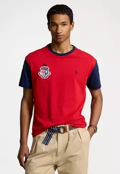 Принт на футболке CLASSIC FIT ENGLAND T-SHIRT Ralph Lauren, темно-красный