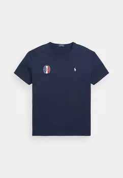 Принт на футболке CLASSIC FIT FRANCE T-SHIRT Ralph Lauren, темно-синий