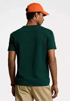 Принт на футболке CLASSIC FIT LOGO JERSEY T-SHIRT Ralph Lauren, темно-зеленый