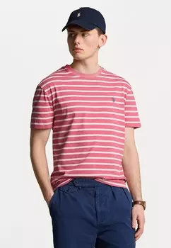 Принт на футболке CLASSIC FIT STRIPED JERSEY T-SHIRT Ralph Lauren, цвет Adirondack Berry/Nevis