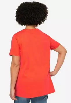 Принт на футболке CLASSIC FIT ZIERSTEINCHEN-BRUSTTASCHE RUNDHALS Angel of Style, коралл