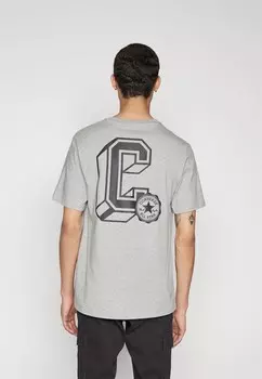 Принт на футболке CLASSIC SPORT TEE UNISEX Converse, светло-серый