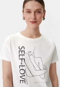 Принт на футболке comma, прозрачный