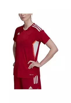 Принт на футболке Condivo Match Day adidas Performance, красный и белый