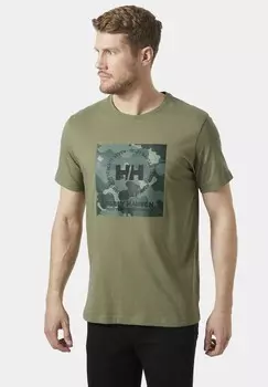 Принт на футболке CORE GRAPHIC Helly Hansen, темно-зеленый