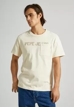 Принт на футболке COSBY Pepe Jeans, кремовый