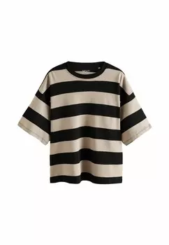 Принт на футболке CREW NECK Next, бежевый
