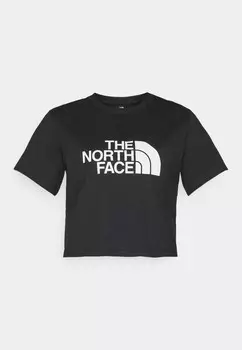 Принт на футболке CROPPED EASY TEE The North Face, черный