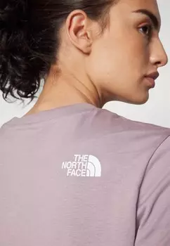 Принт на футболке CROPPED SIMPLE DOME TEE The North Face, фиолетовый