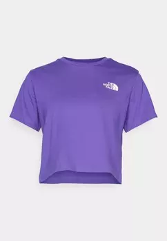 Принт на футболке CROPPED SIMPLE DOME TEE The North Face, фиолетовый