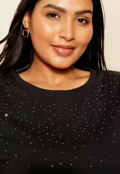 Принт на футболке Curves Like These, черный