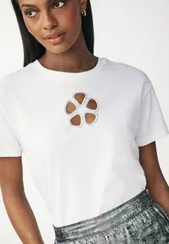 Принт на футболке CUT OUT DETAIL, REGULAR FIT Next, белый