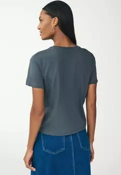 Принт на футболке CUT OUT DETAIL, REGULAR FIT Next, синий