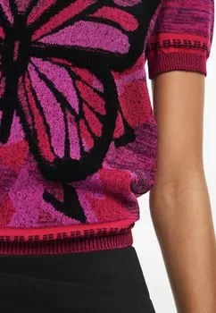 Принт на футболке Desigual, красный