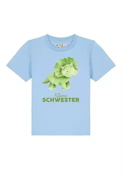 Принт на футболке Dinosaurier 01 Kleine Schwester watapparel, синяя душа