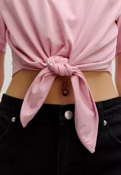 Принт на футболке DOMENICA EDITED, розовый