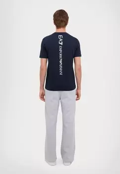 Принт на футболке EA7 Emporio Armani, синий