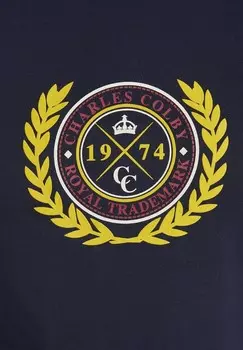 Принт на футболке EARL SADWYN Charles Colby, темно-синий