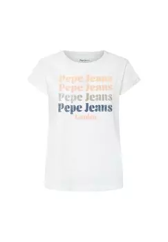 Принт на футболке EILEEN Pepe Jeans, белый