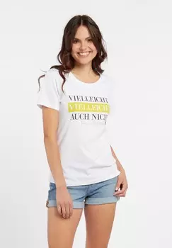 Принт на футболке Einstein Newton, белый