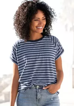 Принт на футболке Elbsand, синий Kurzarm