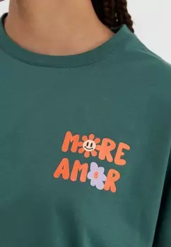 Принт на футболке Even&Odd, зеленый