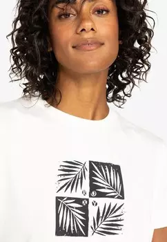 Принт на футболке FUN Roxy, белый