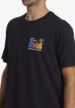 Принт на футболке GLOBAL Billabong, черный