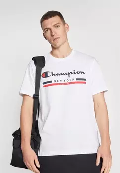 Принт на футболке GRAPHIC CREWNECK Champion, белый