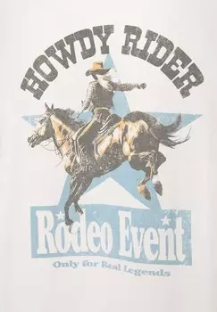 Принт на футболке GRAPHIC PULL&BEAR, белый