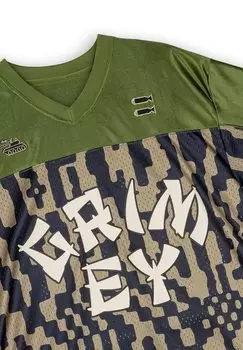 Принт на футболке Grimey, зеленый