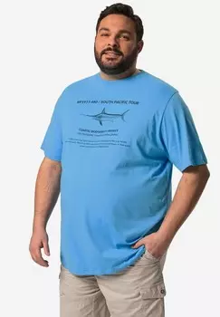 Принт на футболке HALBARM FISCH BIS BOSTON PARK, светло-голубой