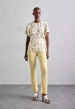 Принт на футболке HAUT Rabanne, серо-коричневый