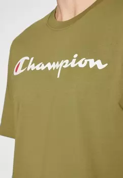 Принт на футболке ICONS CREWNECK Champion, оливковый