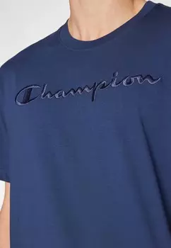 Принт на футболке ICONS CREWNECK LARGE LOGO Champion, темно-синий