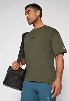 Принт на футболке ICONS T SHAPE CREWNECK LOGO Champion, темно-зеленый
