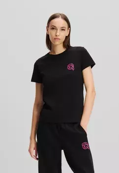 Принт на футболке IKONIK JELLY KARL LAGERFELD, черный