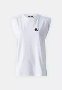 Принт на футболке IKONIK TANK KARL LAGERFELD, белый