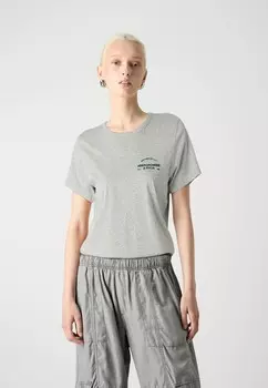 Принт на футболке IMAGERY LOGO SKIMMING TEE Abercrombie & Fitch, серый