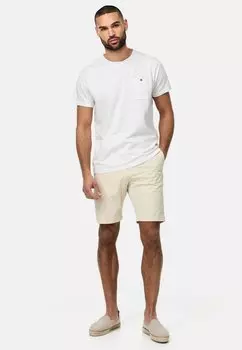 Принт на футболке INDICODE JEANS, кремовый