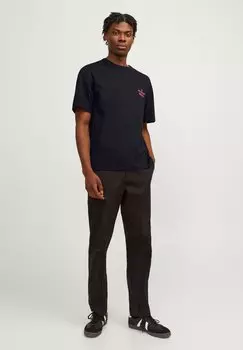 Принт на футболке Jack & Jones, черный