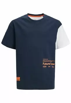 Принт на футболке Jack & Jones, темно-синий Crew Neck