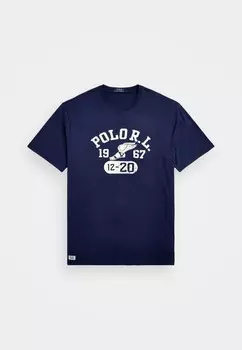 Принт на футболке JERSEY GRAPHIC T-SHIRT Ralph Lauren, темно-синий