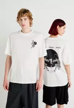 Принт на футболке JORRANDOM CREW NECK UNISEX Jack & Jones, белый